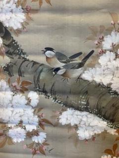 日本画家　杉山苔径 大正時期花鳥画美術品　古美術　骨董　江戸　　日本骨董　美術品 日本画家杉山苔径 大正時期花鳥画美術品古美術骨董江戸日本骨董