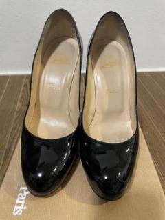 経典 美品】クリスチャンルブタン24.5相当 ハイヒール 裏 エナメル 靴