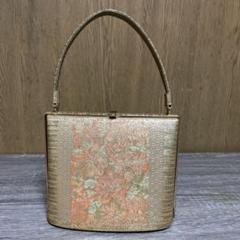 和装バッグ　アイボリー×ゴールド　新品未使用　やや難有り ❣美品 高級感ある 花柄 ゴールド 和装バッグ 和装小物 着物