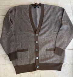 未使用ブラウン系カシミヤ100%カーディガン
