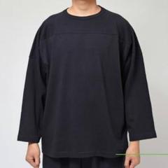 COMOLI | フットボールTシャツ（fade black）- BARD