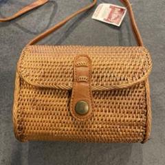 【新品・未使用】バリ島　アタバッグ　中袋付き バリ島 アタバッグ 新品未使用 ショルダーバッグ かごバッグ