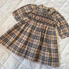 バーバリーBurberry チェック柄刺繍ワンピース - メルカリ