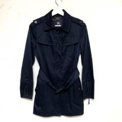 BURBERRY ハーフ トレンチコート ライナー付 38 ネイビー 中古