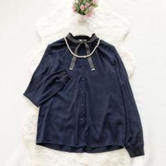 「大人気 新入荷 新品」に該当するファッション通販 ファビアナフィリッピ*シルク×コットン ブラウス ボウタイリボン トップス