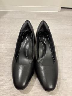 新品LES MUSES ブラック パンプス 美品 LES MUSE パンプス ストラップ 25cm 4E ブラック ビジネス