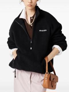 miumiu フリースジャケット　ブラック　M