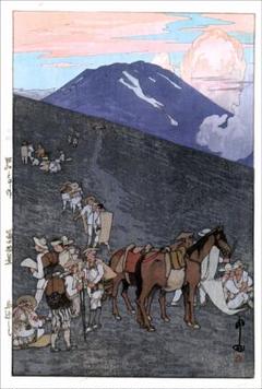 吉田博、【月夜のタジマハル　第四】、希少な大判額装用画集より、美品 吉田博、【月夜のタジマハル 第四】、希少な大判額装用画集より