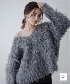 美品 ORGUE Shaggy knit【Gray】 定価18500円