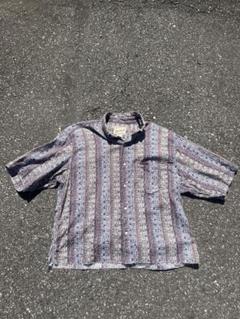 Woolrich 半袖シャツ Mサイズ ストライプ柄　ペイズリー柄似
