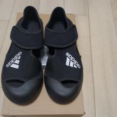 adidas サンダル 黒 マジックテープ付 21cm