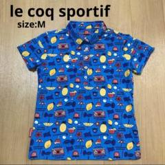 le coq sportif 半袖ポロシャツ ゴルフウェア ブルー 青系 M