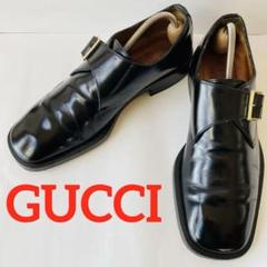 GUCCI グッチ 黒 モンクストラップ 25cm 除菌・消臭済みのサムネイル