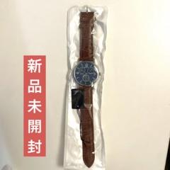 腕時計　LOTUS☆STAR ブラックダイヤル　ブラウン レザー風