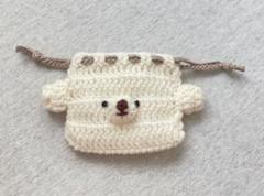 白くまのポーチ ハンドメイド
