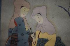 真作/静香/美人画/人物図/姉妹図/布袋屋掛軸HJ-926 真作/静香/美人画/人物図/姉妹図/布袋屋掛軸HJ-926 - メルカリ