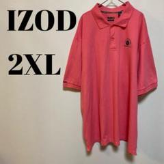 アイゾット　IZOD 　半袖　ポロシャツ　古着　2XL ピンク