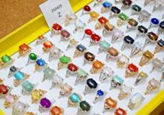 最終日セール　新品未使用　天然石 ファッションリング 100点 48] 天然石 ファッションリング 100点 指輪 Nz12-250426Z - メルカリ