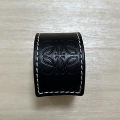 ☆美品☆LOEWE スラップ レザーブレスレット ブラック LOEWE - ロエベ 美品 スモール スラップ ブレスレット レザー