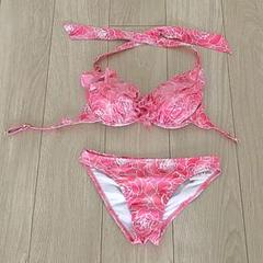 【may】水着 ビキニM リベーチェ 花柄ピンクグリーン 楽天市場】【お買い物マラソン 多数クーポン配布中！】ビキニ