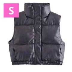 中古・古着通販】ZARA (ザラ) フェイクレザーパフベスト