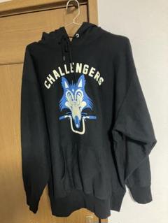 CHALLENGER XL パーカー 狼グラフィック CHALLENGER Wolf Hoodie