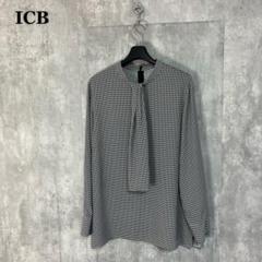ICB BackSatinAmunzen スカーフタイブラウス M
