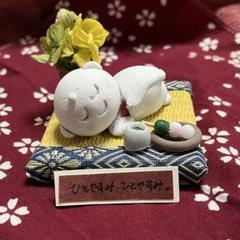 ㊲お地蔵さん 粘土アート ❁⃘ひとやすみひとやすみ❁⃘頑張りすぎないで 大理石調粘土