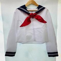 セーラー服　上下　白い上着　紺色スカート　Mサイズ　新品　コスプレのサムネイル