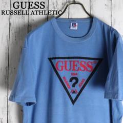 90s　GUESSゲス　RUSSELLラッセル　ヴィンテージロゴプリントTシャツ