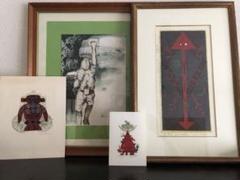 絵画、版画4点　石井利秋人物画　大場正男版画3点 絵画、版画4点 石井利秋人物画 大場正男版画3点 - メルカリ
