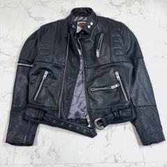 ハーレーダビッドソン レザー ジャケット 裏地 総柄 36サイズ