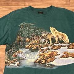 USA製 オオカミ 狼 ビッグ プリント Tシャツ 90s あいみょん