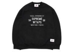 SUPREME WTAPS コラボ スウェット Lサイズ ブラック 2025年最新】supreme wtaps crewneck lの人気アイテム - メルカリ