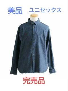 6.5オンスデニム長袖スリムレギュラーシャツ Sサイズ