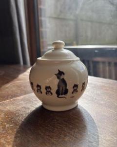 黒猫デザインのシュガーポットのサムネイル
