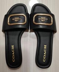 Coach ■コーチ ロゴ レザー フラットサンダル 2025年最新】コーチフラットサンダルの人気アイテム - メルカリ