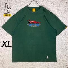 『FR2』　Tシャツ リラックスガール　刺繍　センターロゴ　グリーン　【XL】