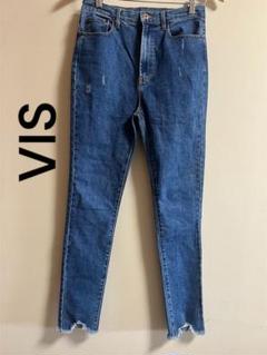 VIS ダークブルー スキニージーンズ M
