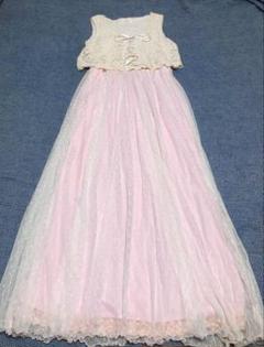 LIZLISAピンクロングワンピース　姫系　レース