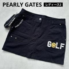 【美品】韓国パーリーゲイツ ミニスカート インナーパンツ ポーチ付き にこちゃん