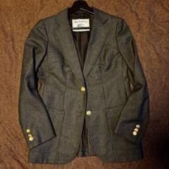 Burberry 美品 テーラードジャケット金ボタンLサイズシルエット◎