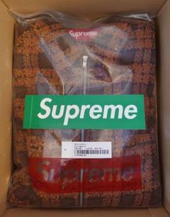 Supreme Boucle Zip Up Shirt Rust 緑ステッカー付