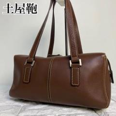 【美品】土屋鞄　ハンドバッグ　ミニボストン　レザー　ブラウン　本革　レディース