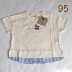 タグ付き新品☆ 【本体綿100％】夏物 アンパンマン 天竺 シャツレイヤード風
