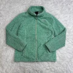 ザノースフェイスフリースジャケットキッズLライトブルーグリーン