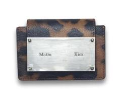 Kim Matin アコーディオン　カードケース　レオパード　ヒョウ柄　mix Kim Matin アコーディオン カードケース レオパード ヒョウ柄