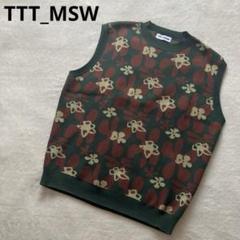 20AW TTT MSW flower knit polo ブラック 20AW TTT MSW flower knit polo ブラック