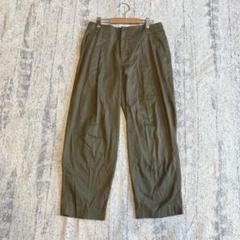 ドゥアルシーヴ ワイドパンツ タック入り シンプル 無地 着回し E5023