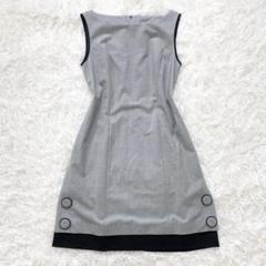 【極美品】フォクシーニューヨーク　ワンピース　バイカラー　グレー　ノースリーブ